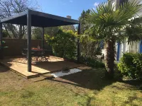 Blue longere by the sea