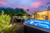 Peaceful, private home with pool & hot tub