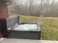 Book your spring getaway now. Private hot tub and a pellet grill/smoker.