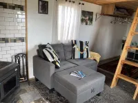 Tiny mountain house with country views