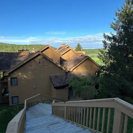 Luxurious ski in-ski out slopeside condo.