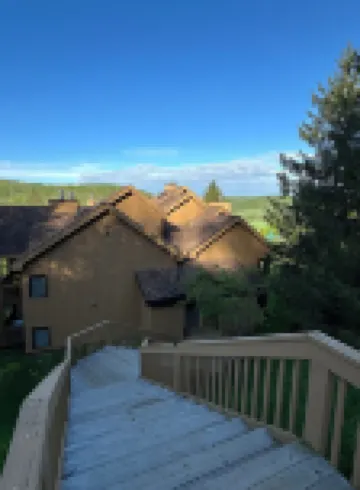 Luxurious ski in-ski out slopeside condo.