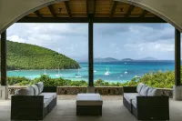 Walk to world famous Maho Bay! Privacy, views, pool, 4 equal king size bedrooms.