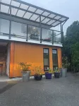 Rustic modern garden level suite