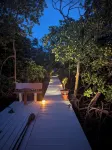 Charming bungalow over a coral reef in the Caribbean sea with stunning sunsets!