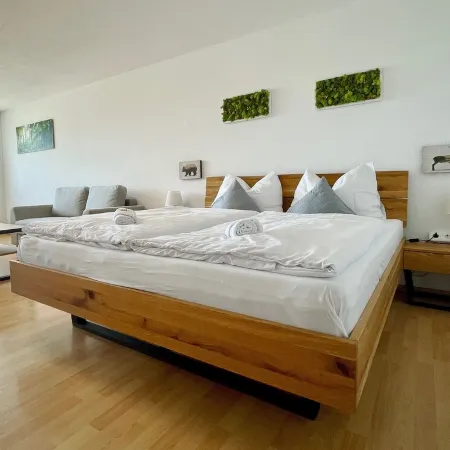 Modern "Waldluft" apartment with pool and sauna in Scheidegg in the Allgäu