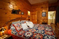 Cliffhanging Cabin over French Broad River between Hot Springs, NC and Gatlinburg Tn