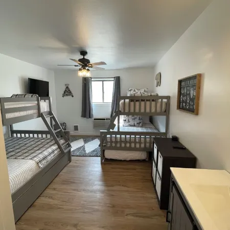 4-bedroom apartment right across from rodeo in cody - or rent the whole lodge!
