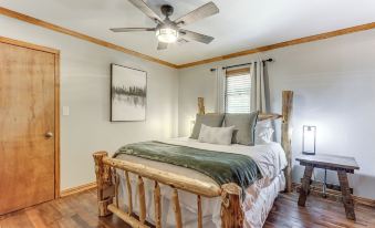 Furnished Deck + Lake Access: Fairland Log Cabin
