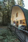 Beautifully Designed Arched A-Frame Cabin with Gas Grill & Wood-Burning Stove