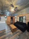Cozy 1-BR cabin with Kid's Loft, Hot Tub & Large Deck on Working Buffalo Farm