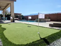 NEW! Golden Sunset! Saltwater Pool/Spa + Putting Green + Firepit + Gameroom