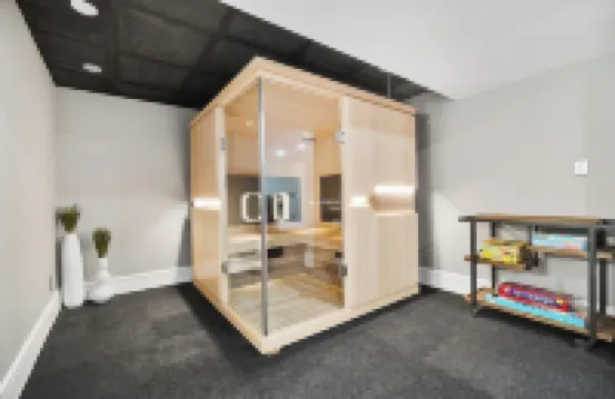 High-end home w/ fireplace, gourmet kitchen, sauna, game rm/ large yard/fire pit