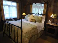 A rustic stone cottage on an estate close to the Texas State Railroad.