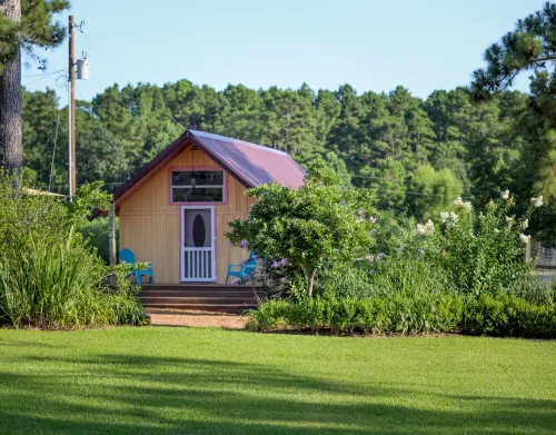 Love Shack! New Hot Tub, Soaker Tub, King Bed, Pine Trees, East Texas Stay