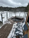 Enjoy whatever winter throws at you while you relax in the hot tub with a view!