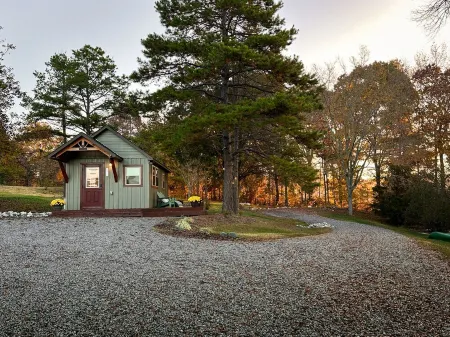 The 'Happy Go Fishing Cabin' at the Park Place (on Parks Rd)