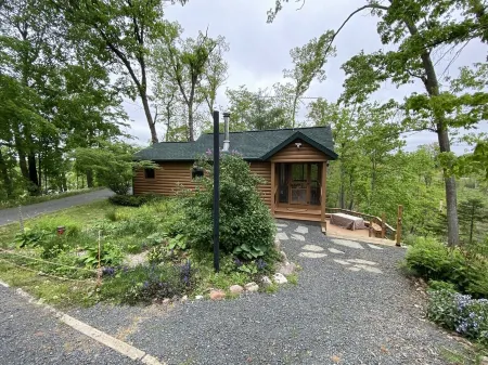Secluded Waterfront Cabin on hiking trails! Lake on one side river on the other.