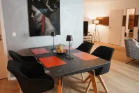 Fireplace, Parking Space & Balcony, Stylish Home Hotels in Paderborn
