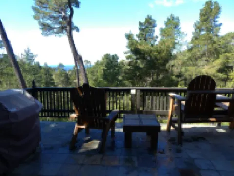 Cambria Ocean View Tudor on Forested Preserve