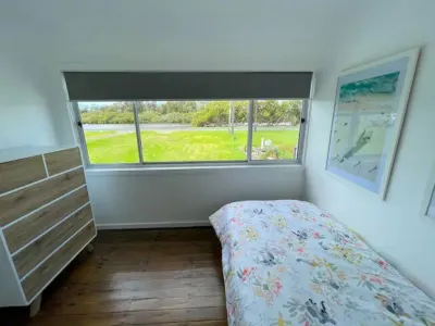 Lakeside House Tuncurry with deck overlooking the lake