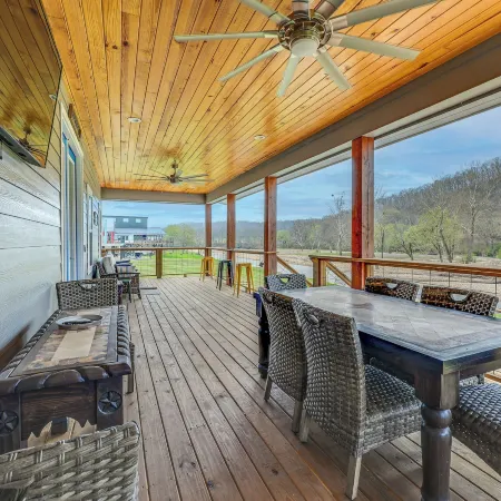 Riverfront 'Caddo Shack' Home w/ Views & Fire Pit