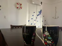 In boutique hotel Elba side view of the sea