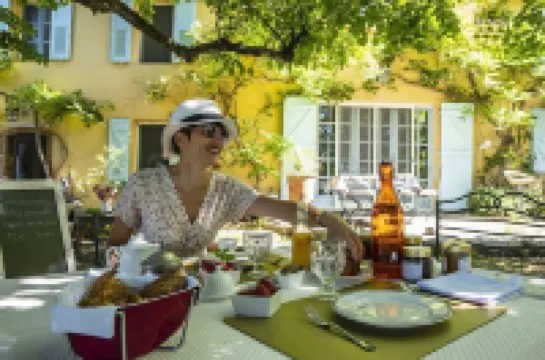 Apartment lux 1 bedroom, independent in villa, swimming pool, view Grasse and sea