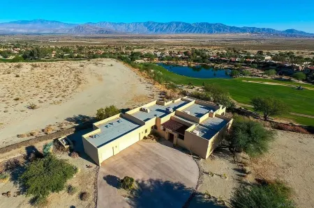 Mesquite style villa on golf course with amazing desert and mountain views