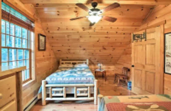 Cozy, Rustic Adirondack Riverfront Log Cabin, Rapids, Independence River