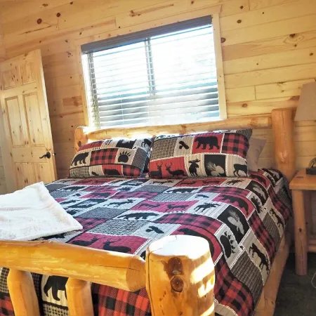 Enjoy privacy in this newly built cabin with spectacular view of North Star Lake