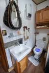 Cozy cabin with 1 bedroom and blow up hot tub & AC in soothing Necedah