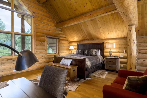 NEW ABSOLUTE TRANQUILITY!  Log cabin, professionally decorated, stunning view