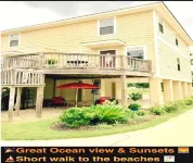 4Br/2Ba Beachview home, delightful ocean view, sandy beaches, 7 beds (sleeps 13)