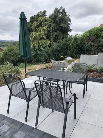 Vacation apartment with distant views and sunset from your own terrace.