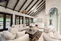 Walk to the beach from Tropical luxury Villa.