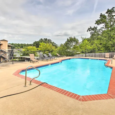 Balcony & Boat Slip: Lakefront Unit in Hot Springs