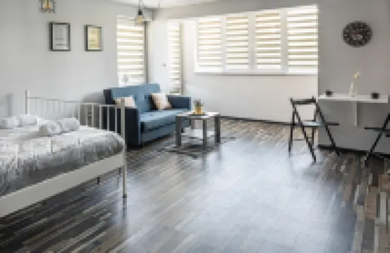 Classic, modern with a hint of glam studio, 5 minutes from center