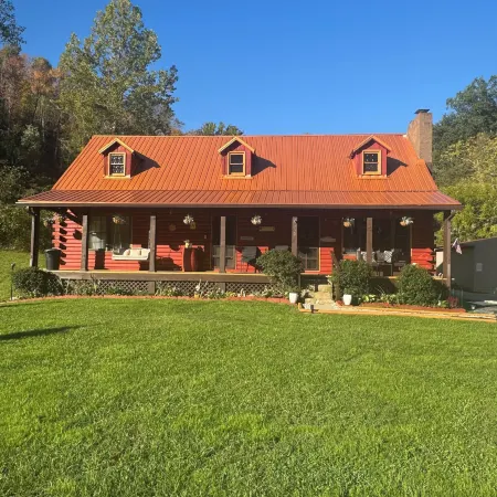 Log Cabin in the Field