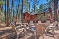Deck, Games & Fire Pit: Modern Pine Cabin! - Homestays