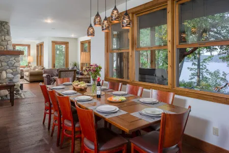 Stunning Waterfront Retreat with Hot Tub and Stone Fireplace - Enchanting Escape