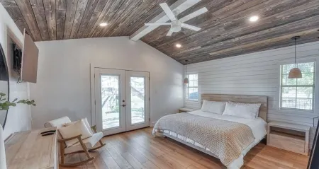 Beautiful lakefront home with boat dock