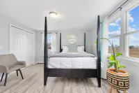 FULLY RENOVATED apt w/water views and deck near beach& marina