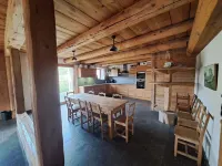 Spacious, comfortable, quiet, sunny farmhouse with views of Mt Blanc near Megève