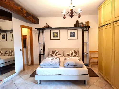 Medieval tower in a quaint old village