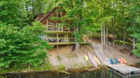 Lakeside Cabin: Private Dock - Canoe & Kayaks - HotTub -PetFriendly -Arcade Game - 4 étoiles