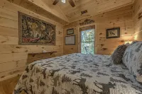 Rustic Log Cabin Retreat with Hot Tub + Firepit
