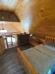 Beautiful lakefront camp with sunset view over big moose mountain