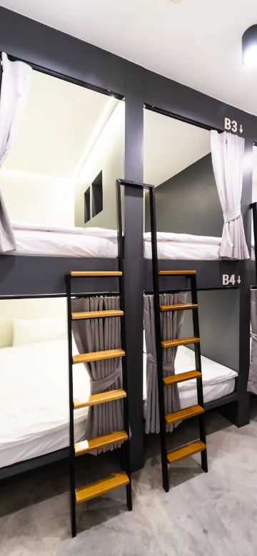 ห้องพักรวมสำหรับผู้หญิงขนาด 6 เตียง