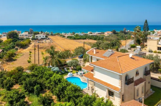 Villa Charianna Large Private Pool Walk to Beach Sea Views A C Wifi Car Not Required Eco-Frie - 1985
